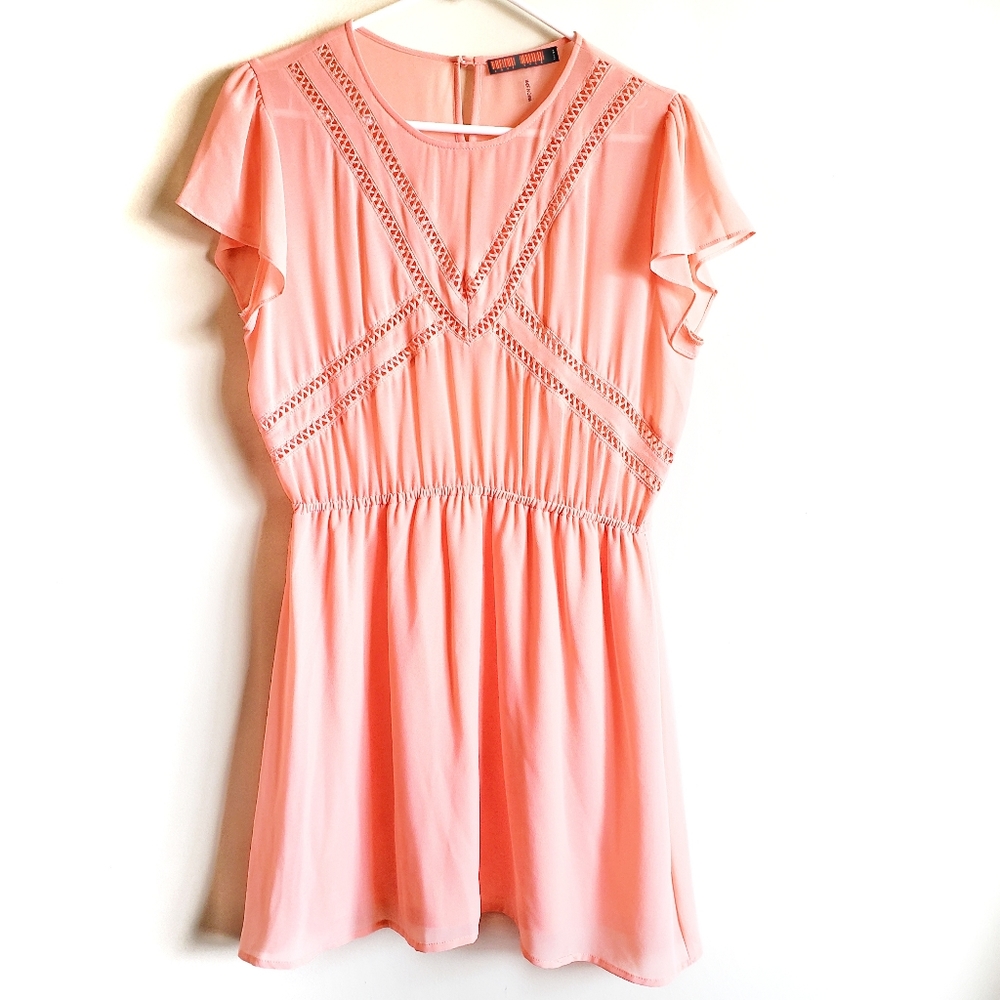 Love Tree Knit Embroidered Mini Dress
